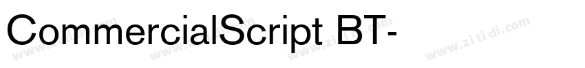 CommercialScript BT字体转换